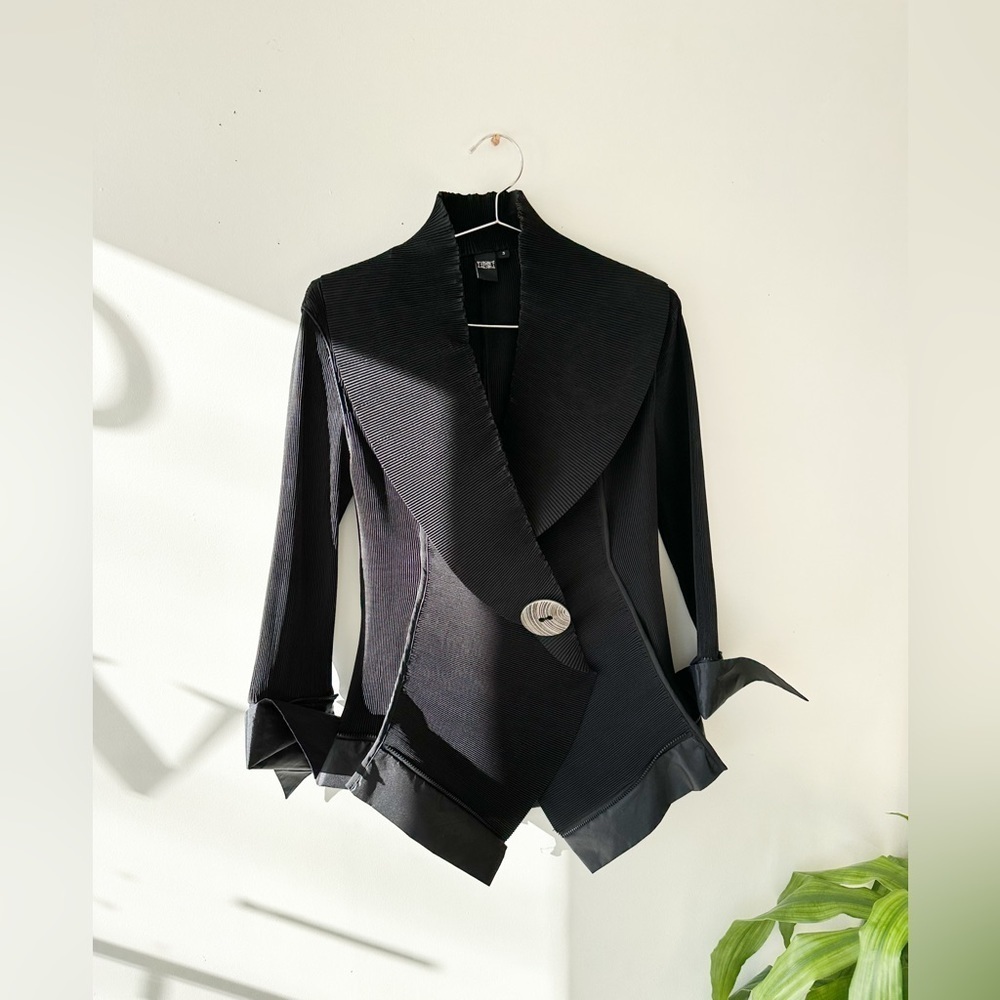 IPSE Blouse/Blazer - New Wave Deconstructed Asymmetrical Top - black -Si… - Picture 2 of 10
